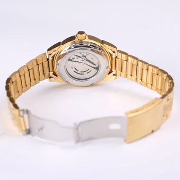 2017 Nové Luxusné Značky Business Sledovať Mužov Zlaté Ocele Luxusné Nepremokavé Pánske Hodinky Zlaté Automatické Mechanické Náramkové hodinky najlepšie