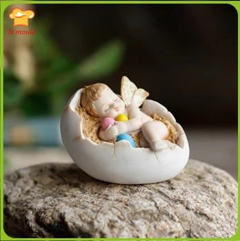 2017 nové LXYY formy egg shell kolísky bábika mydlo silikónové formy dieťa narodeniny, svadba cake decoration DIY ozdoby formy sviečka