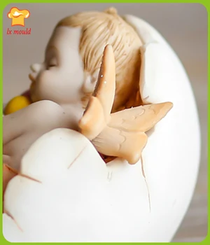 2017 nové LXYY formy egg shell kolísky bábika mydlo silikónové formy dieťa narodeniny, svadba cake decoration DIY ozdoby formy sviečka
