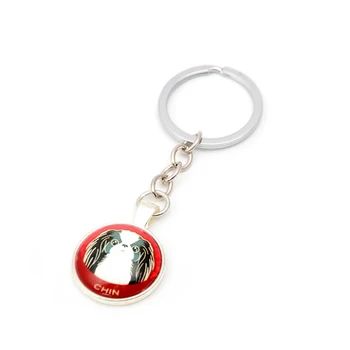 2017 Nové Psa Krúžok Držiak Pet Keychains pre Páry, ktoré Pokrýva Kľúčové Zliatiny Zinku DIY Pup prívesok pre Ženy Malé Auto Keychain