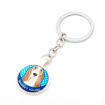 2017 Nové Psa Krúžok Držiak Pet Keychains pre Páry, ktoré Pokrýva Kľúčové Zliatiny Zinku DIY Pup prívesok pre Ženy Malé Auto Keychain