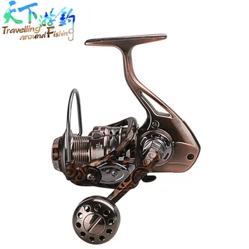 2017 Nové Spinning Fishing Cievky 4+1BB 5.2:1/4.9:1 Mulinello Peche Carretilhas De Pesca Kaprovité Ryby Cievka Line Winder 2000-7000Series