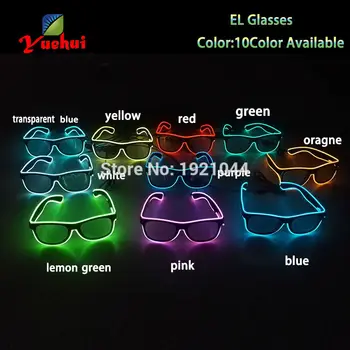 2017 NOVÝ Druh EL Okuliare EL Drôt Módne Neon LED Svetlo, Až Uzávierky Tvarované Okuliare Rave Party Dekoratívne Aktivované Zvukom Okuliare