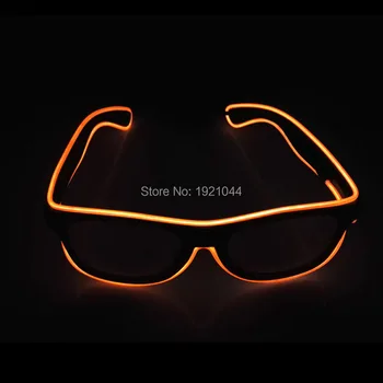 2017 NOVÝ Druh EL Okuliare EL Drôt Módne Neon LED Svetlo, Až Uzávierky Tvarované Okuliare Rave Party Dekoratívne Aktivované Zvukom Okuliare