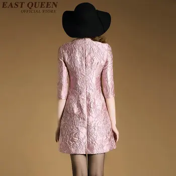 2017 Nový Príchod slim fit bodycon šaty kvetinový tlač vintage šaty elegantné dámske mini tlačidlo dopredu šaty KK1129
