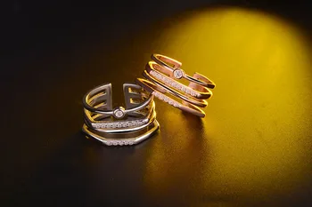2017 nový príchod teplej predaj módnych lesklé zirkón 925 sterling silver ženy prst krúžky darček k narodeninám veľkoobchod drop shipping