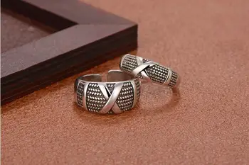 2017 nový príchod teplej predávať módne retro štýl Thai striebro 925 sterling silver milovníkov'couple prstene, šperky veľkoobchod darček