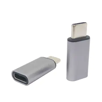 2017 NOVÝ typ Silver a Šedej 10Gbps štandardné Kovové USB-C, USB 3.1 Typ C mužov a žien Adaptér Konektor converter USB3.1 typ-c