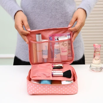 2017 Nylon Zips Cestovná Kozmetická taška Krásu Ženy, make-up taška Prípade tvoria Organizátor Toaletná taška súpravy Skladovanie Cestovné Umývanie puzdro