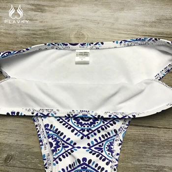 2017 Sexy Dámy Biely Kvetinový S Uväzovaním Za Remeň Biquini Plavky Plávať Pláž Nosiť Plavky Plavky Ženy Brazílsky Push Up Plavky