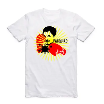 2017 Tlač MVP Manny Pacquiao MP Boxer Biele tričko Letné Módne O Krku, Krátke Rukávy MMA Filipíny T-shirt Swag