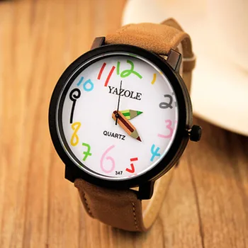 2017 YAZOLE sledovať kórejská verzia veľké dial študentky sledovať pár náramkové hodinky quartz reloje mujer pero dizajn Ihly