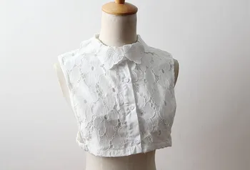 2017 zase dole Design tričko Biele Ženy False golier ženy odnímateľný golier Sveter Falošné Obojky Vintage Choker Drop Shipping