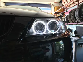 2017 Zbrusu nové High Power Led, 40 W !!! Cree LED čipy Značky BMW E90 E91 LED Angel Eyes, 4pcs 5W led každý OEM 63117161444