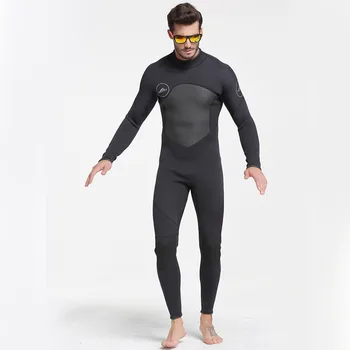 2017 Zimné Vonkajšie Profesionálne Šnorchlovanie Potápačské Obleky Mužov Plavky Rashguard Človek Jeden Kus 3 MM Neoprén, Neoprénová Black M-3XL
