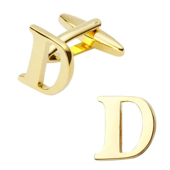 2017 šperky pánske módne francúzske tričko rukáv putá zlaté písmená D manžetové gombíky 5 na balenie/veľkoobchod doprava zadarmo