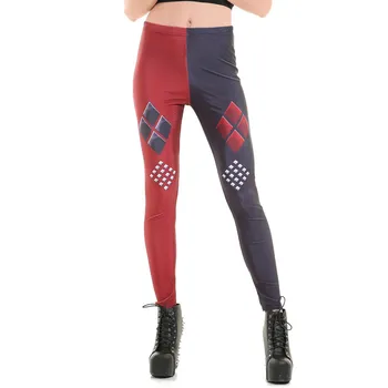 2017 Ženy, Harley Quinn Diamanty Tlač Legíny Slim Fit Tenké Elastické Polyester Cos Strana Nohavice Bežné Nohavice Drop Shipping