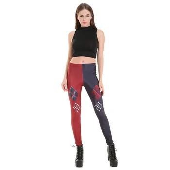 2017 Ženy, Harley Quinn Diamanty Tlač Legíny Slim Fit Tenké Elastické Polyester Cos Strana Nohavice Bežné Nohavice Drop Shipping