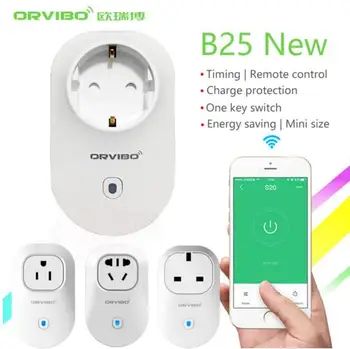 2018 Doprava Zadarmo ORVIBO B25 Wifi Smart Zásuvky elektrickej Zástrčky S App ovládať domáce spotrebiče