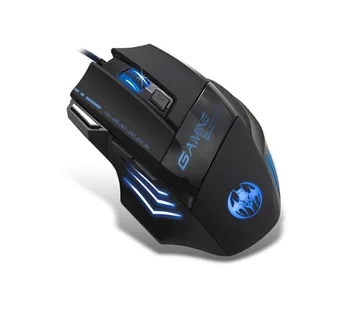 2018 Hot Profesionálne Myši 5500 DPI 7 Tlačidlo LED Optické USB Káblové Gaming Mouse Na QCK DOTA2 World Of Tanks Pro Hráč INGT