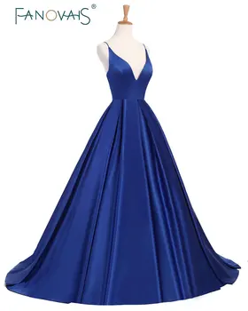 2018 Jednoduché Kráľovská Modrá Prom Šaty, Saténové Špagety Burgundsko Večerné Šaty Kríž Späť Sexy formálnej strany Šaty vestido de fiesta