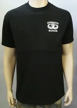 2018 Lete Novej pánskej Módy Značky Krátky Rukáv Oblečenie T-shirt USA AIRBORNE RANGER ŠPECIÁLNYCH SÍL ARMÁDY VOJENSKÉ tričko