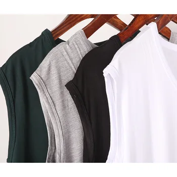 2018 lete pánske tričká bez Rukávov tenké bambusové vlákno soft high-kvalitné tvaru široký ramenný mužov top streetwear BEŽNÉ TRIČKO