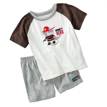 2018 Letné Baby Chlapci Oblečenie Sady Hasič Mýval Deti, Oblečenie Pre Chlapca T-Shirts Záchranu Šortky deti Športové Odevy Bavlna