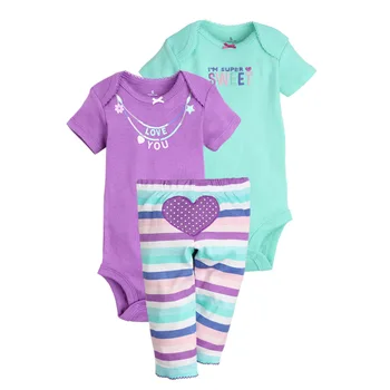 2018 letné jarné Detské oblečenie ! bavlna kombinézach + nohavice 3 pc dojčenské súpravy bavlna dieťa dievča oblečenie , dojčenské roupas