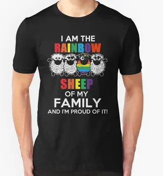 2018 Letné Tričko, Aby Tričká som Dúhy Ovce Rodiny Tričko Gay Pride Narodeniny LGBT Tee tričko