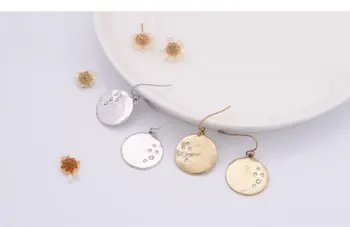 2018 Módny Dizajn Starožitné Šperky Kolo Tvarované Trblietavé Kryštály Zlata\Striebornej Farby s Príveskom Vyhlásenie Visieť Náušnice pre ženy