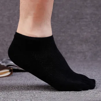 2018 nové bavlna päť prstov ponožky mužov zábavné ponožky jar leto prst samostatné ponožky muž priedušná oka pôvodné priame