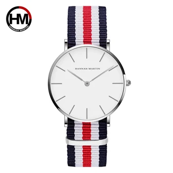 2018 nové HM značky Quartz hodinky pre milovníkov pár bežné Nepremokavé business jednoduché hodinky módny hit farby, plátno popruh CB01