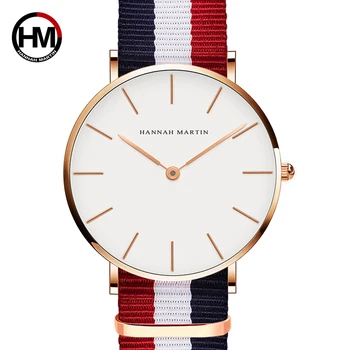 2018 nové HM značky Quartz hodinky pre milovníkov pár bežné Nepremokavé business jednoduché hodinky módny hit farby, plátno popruh CB01