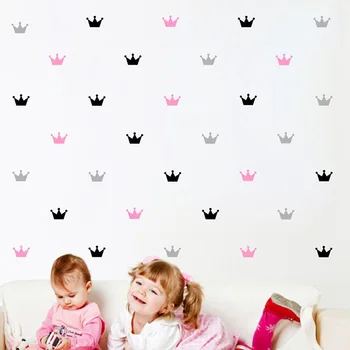 2018 Nové Kreatívne Kráľovná Koruny Múru Nálepka Pre Deti Izby Domova Vymeniteľné Umenie Stenu Detské Škôlky DIY Nálepky nástenná maľba