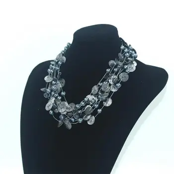 2018 nové módne šperky náhrdelník crystal pearl kokosové škrupiny náhrdelník výrobca