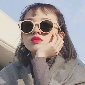 2018 NOVÉ prišiel Oválne objektív Retro Retro slnečné okuliare pre ženy Krásne Okrúhle Módne slnečné okuliare, Rusko Populárne okuliare 12 farba N114