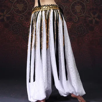 2018 Nové Tribal Belly Dance Oblečenie Cigán Kostým Príslušenstvo Dlhé Strapce Zábal Mince Sukne Hip Šatku, Brušný Tanec Mince Pásu
