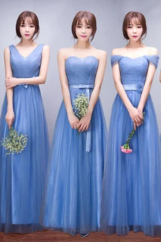 2018 Nové Vlastné farebné & Veľkosť! Sladké 4 štýl dlhé Šaty pre bridesmaid, farby, svadobné party, Ples party šaty ženy Plus veľkosť