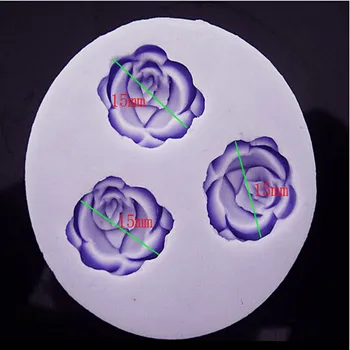 2018 Nový Príchod Zbrusu Nový Krása Kvetu Tvar 3D Rose Silikónové Formy Čokoládový Fondant Tortu Sugarcraft Pečenie Zdobenie Nástroj