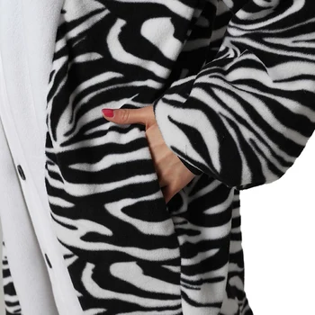 2018 Nový Roztomilý Brazília Zebra, Cosplay Kostýmy Halloween Party Pre Dospelých Unisex Zvierat Pyžamá Pyžamo Onesies Jumpsuit Sexy Spánku Oblek