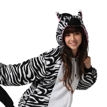 2018 Nový Roztomilý Brazília Zebra, Cosplay Kostýmy Halloween Party Pre Dospelých Unisex Zvierat Pyžamá Pyžamo Onesies Jumpsuit Sexy Spánku Oblek