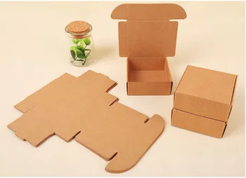 2018 Prírodné Kraft papier darčekové balenie box,malé plavidlá box skladací kraft papier,hnedá ručne vyrábané mydlo, papier, kartónové krabice