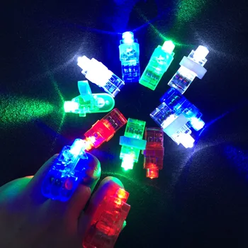 2018 Real Predaj Baby Sprcha 20pcs/veľa Led Laserové Svetlo Žiariace Hračky Dodávky Dekorácie Blikajúce Prst Svetelný Krúžok Farebné