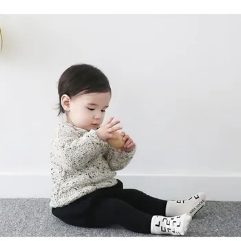 2018 Stavebné Bloky Baby Ponožky Bavlna Anti Loď Novorodenca Nohy Nosiť Chlapci Dievčatá Meias Roztomilý Batoľa Krátke Ponožky Biele 0-4 Rokov