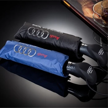 2018 Veľký Módne Vysokej Kvality Audi business Dáždniky black parasol Dlhá rukoväť mužov Automatický Dáždnik Muž corporation paraguas