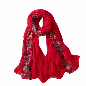 2018 výšivky ženy šatku ročníka letnej pashmina bavlna šály a zábaly lady kvetinový bandana žena hidžáb zimné šatky