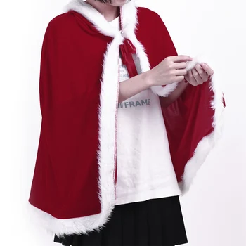 2018 zimné jarné módne Deti, Dievčatá Velvet Vianočné Miss Santa Dlhý Plášť s Kapucňou Cape Strany Dovolenku Kostým SZ 3-14Y peleríny