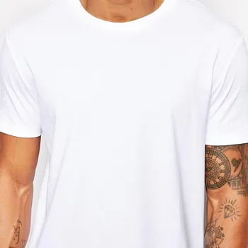 2018 Úplne Nové pánske Oblečenie Biele dlhé tričko Hip hop StreetWear t-shirt Extra Dlhé Dĺžky Tee Topy dlhý riadok tričko