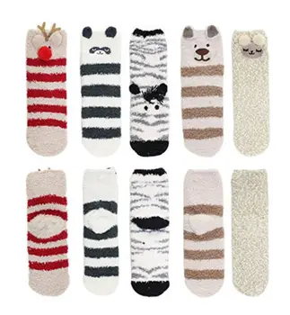 2018 Ženy, Dievčatá Posteľ Hodí Ponožky Kawaii Roztomilý Dámy Mäkké Teplé Načechraný Posteľ Ponožky Animal Teplé Ponožky Hoemwear